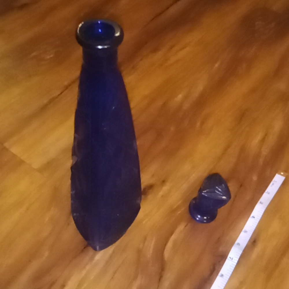 Beautiful blue large glass container
